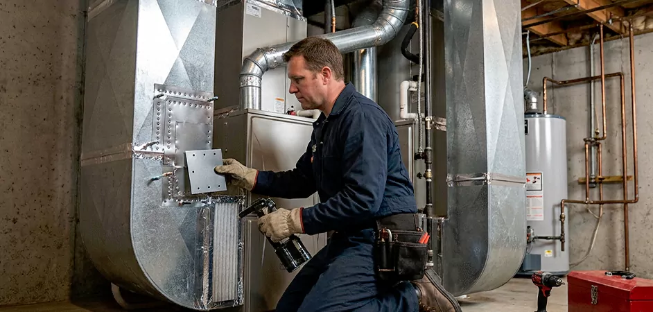Supply and Return Plenum Repair in Brick Township